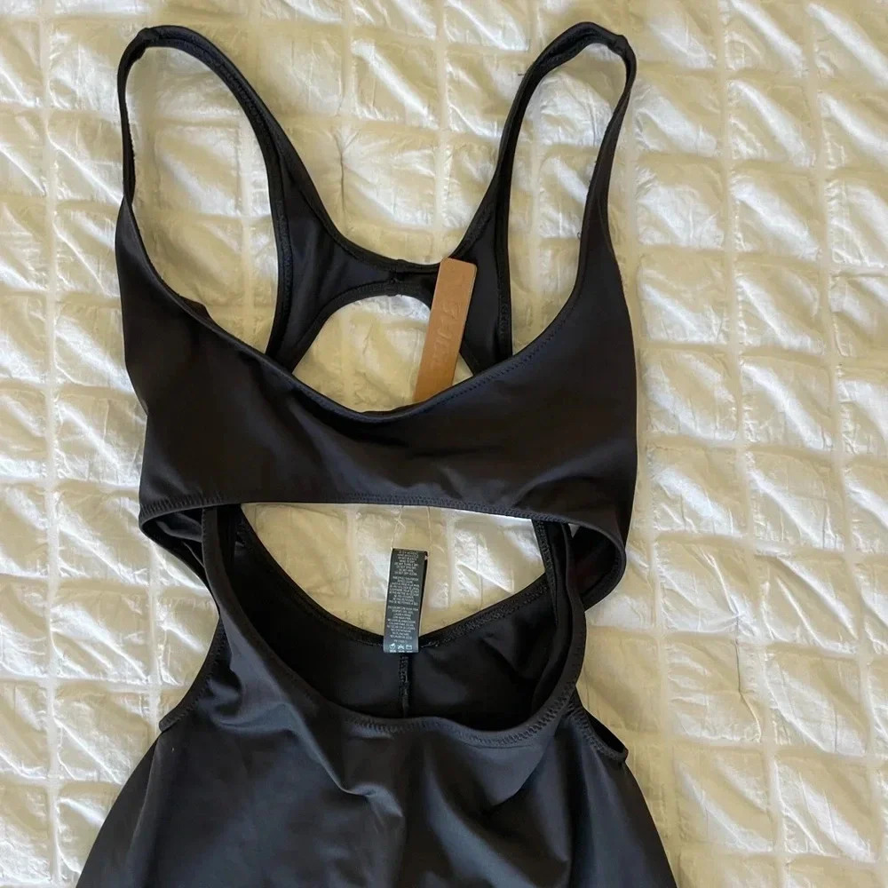 SKIMS Black Cutout Bodycon Mini Dress - Picture 6 of 10